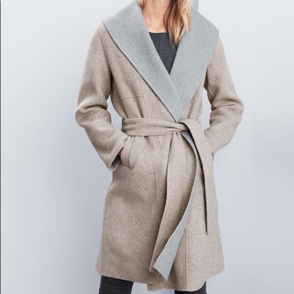 Eileen Fisher Wool Coat Shawl Jacket